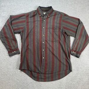 Vintage Sears Roebuck and Co Mens Striped Button Down Shirt Long Sleeve Casual L